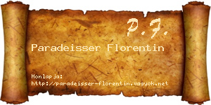 Paradeisser Florentin névjegykártya